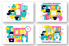 10 Virtual Office Workspace Illustration Product Image 2