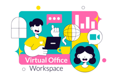 10 Virtual Office Workspace Illustration Product Image 4