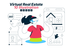 10 Virtual Real Estate Illustration Product Image 1