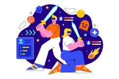 10 Virtual Reality Gaming Illustration Product Image 4