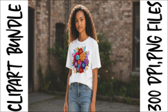 Colorful Yarn Flower Clipart Bundle - Crochet Floral Bouquet Product Image 11