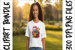 Colorful Yarn Flower Clipart Bundle - Crochet Floral Bouquet Product Image 15