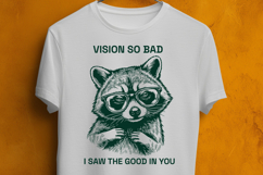 Funny Raccoon Vision So Bad SVG PNG Product Image 3