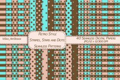 Retro Style Stripes, Stars and Dots Seamless Pattern Set Product Image 1