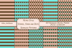 Retro Style Stripes, Stars and Dots Seamless Pattern Set Product Image 3