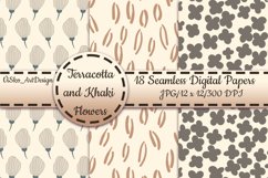 Khaki Terracotta Floral Seamless Pattern Product Image 4