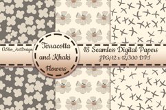 Khaki Terracotta Floral Seamless Pattern Product Image 6