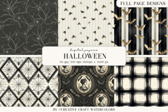 Gothic Halloween Digital Papers, Vintage Spooky Scrapbook Product Image 1