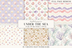 Cute Under The Sea Digital Paper Pastel Ocean Background Product Image 1