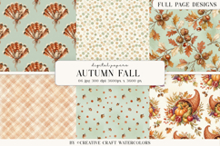 Autumn Fall Digital Paper, Thanksgiving Backgrounds Designs Product Image 1