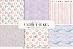 Cute Under The Sea Digital Paper Pastel Ocean Background Product Image 1