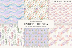 Cute Under The Sea Digital Paper Pastel Ocean Background Product Image 1