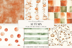Autumn Watercolor Seamless Pattern Backgrounds Product Image 1