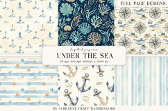 Cute Under The Sea Digital Paper Pastel Ocean Background Product Image 1