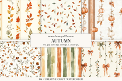 Autumn Watercolor Seamless Pattern Backgrounds Product Image 1