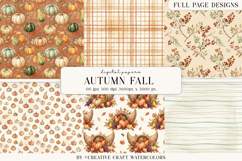 Autumn Fall Digital Paper, Thanksgiving Backgrounds Designs Product Image 1