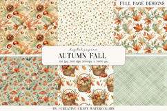 Autumn Fall Digital Paper, Thanksgiving Backgrounds Designs Product Image 1