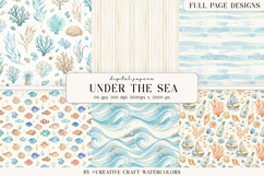 Cute Under The Sea Digital Paper Pastel Ocean Background Product Image 1