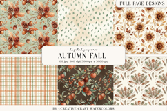 Autumn Fall Digital Paper, Thanksgiving Backgrounds Designs Product Image 1