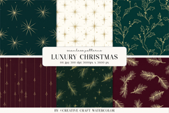 Luxury Christmas Seamless Patterns Watercolor Digital Paper Product Image 1