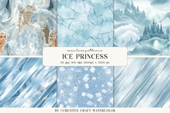 Ice Princess Vintage Seamless Patterns Winter Digital Paper Product Image 1