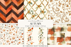 Autumn Watercolor Seamless Pattern Backgrounds Product Image 1