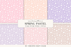 Spring Pastel Polka Dots Seamless Patterns, Digital Paper Product Image 1