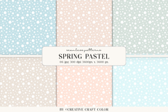 Spring Pastel Polka Dots Seamless Patterns, Digital Paper Product Image 1
