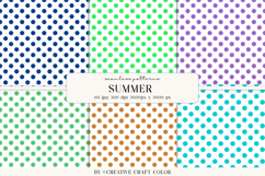 Summer Polka Dots Seamless Patterns, Digital Paper Product Image 1
