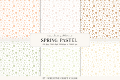 Spring Pastel Polka Dots Seamless Patterns, Digital Paper Product Image 1