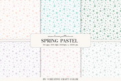 Spring Pastel Polka Dots Seamless Patterns, Digital Paper Product Image 1
