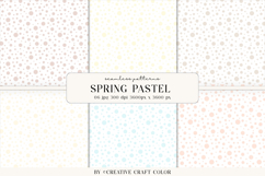 Spring Pastel Polka Dots Seamless Patterns, Digital Paper Product Image 1