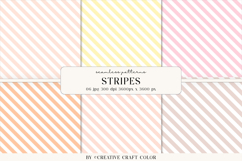 Pastel Diagonal Stripes Seamless Patterns, Digital Paper Product Image 1