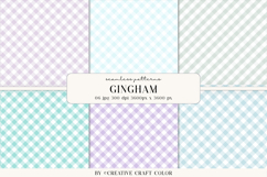 Pastel Plaid Gingham Seamless Patterns, Digital Papers Product Image 1