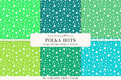 Summer Polka Dots Seamless Patterns, Digital Paper Product Image 1