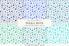 Summer Polka Dots Seamless Patterns, Digital Paper Product Image 1