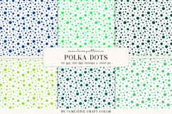 Summer Polka Dots Seamless Patterns, Digital Paper Product Image 1