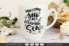 Vitamin Sea Summer Tropical Beach Funny Quote Palm Trees 