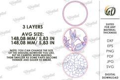 Stained glass nature wall decor Laser Cut. Bird SVG Product Image 2