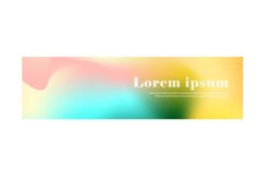 Vivid blurred colorful horizontal banner &amp; cover background Product Image 1