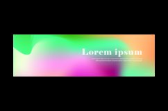 Vivid blurred colorful horizontal banner and cover design Product Image 2