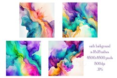 Vivid Watercolor Backgrounds, 15x15 Alcohol and Ink Papers Product Image 2