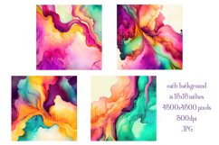 Vivid Watercolor Backgrounds, 15x15 Alcohol and Ink Papers Product Image 2