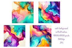 Vivid Watercolor Backgrounds, 15x15 Alcohol and Ink Papers Product Image 2