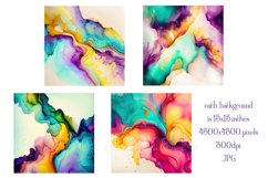 Vivid Watercolor Backgrounds, 15x15 Alcohol and Ink Papers Product Image 2