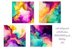Vivid Watercolor Backgrounds, 15x15 Alcohol and Ink Papers Product Image 2