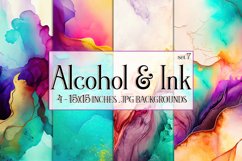 Vivid Watercolor Backgrounds, 15x15 Alcohol and Ink Papers Product Image 1