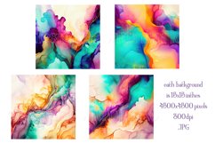 Vivid Watercolor Backgrounds, 15x15 Alcohol and Ink Papers Product Image 2