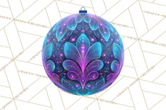 Neon Christmas Ornaments Clipart, Vivid Holiday Decor Png Product Image 2