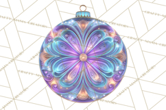 Neon Christmas Ornaments Clipart, Vivid Holiday Decor Png Product Image 2